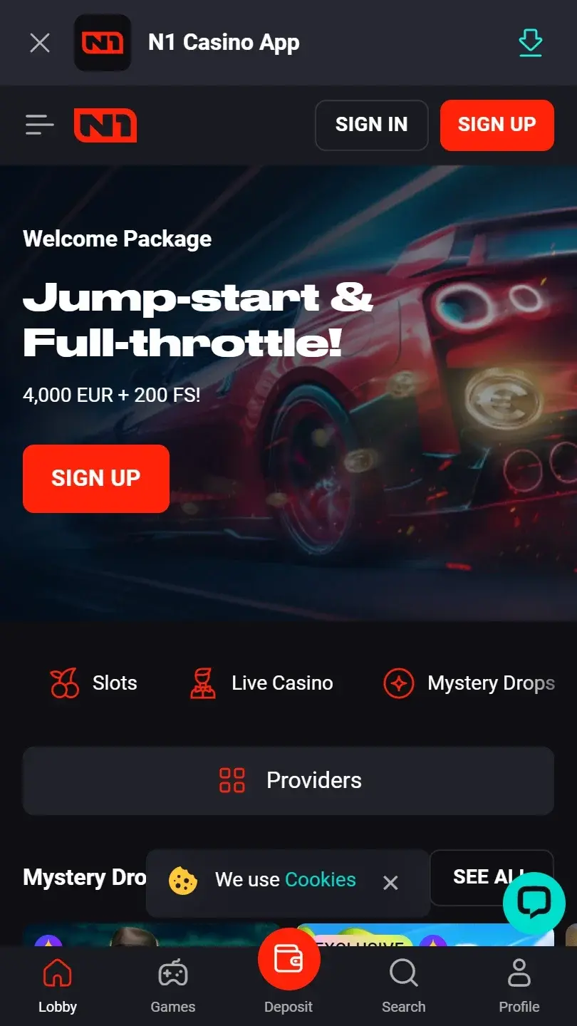 N1 Casino Képernyőkép 3