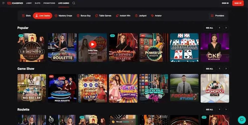 N1 Casino Képernyőkép 1